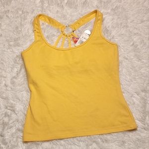 🎉HP🎉 Energie Strappy Yellow Racer Back Tank Top NWT